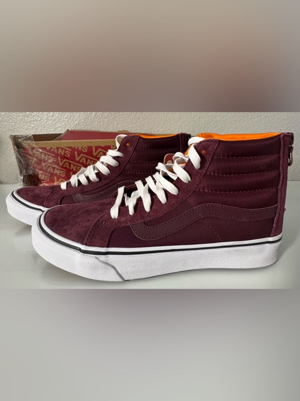 Women’s Vans Sk8-Hi Slim Zip in Port Royale Size 8